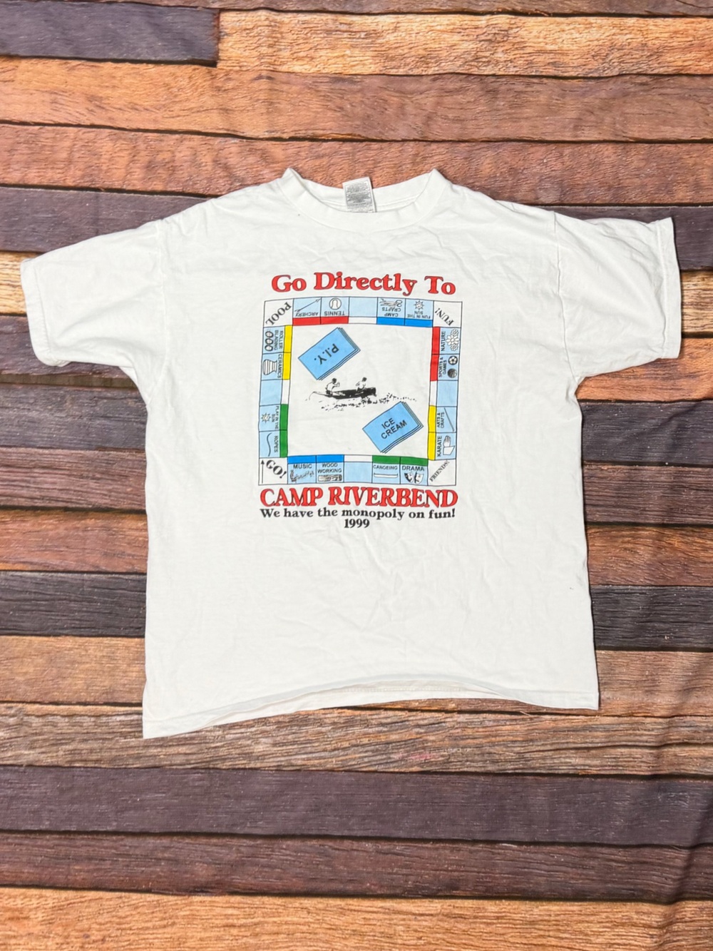 Vintage 90s Camp Riverbend 1999 New Jersey Crewneck Tshirt